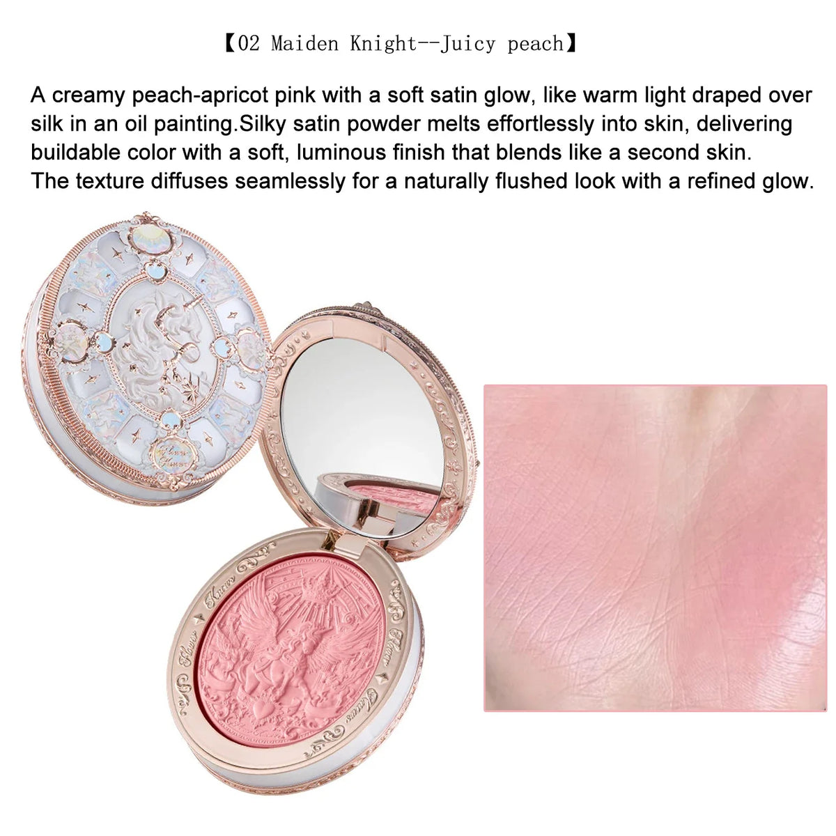 Flower Knows Knight Unicorn Makeup Set Eyeshadow Blush Lipstick Loose Powder Long Lasting Fantasy Princess Beauty Kit Cosmetics