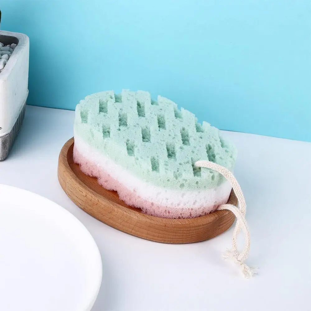 High Quality Durable Quick Foaming Bathing Accessories Massage Brush Sponge Scrubber Shower Rub Sponge Bath Ball Body Brush