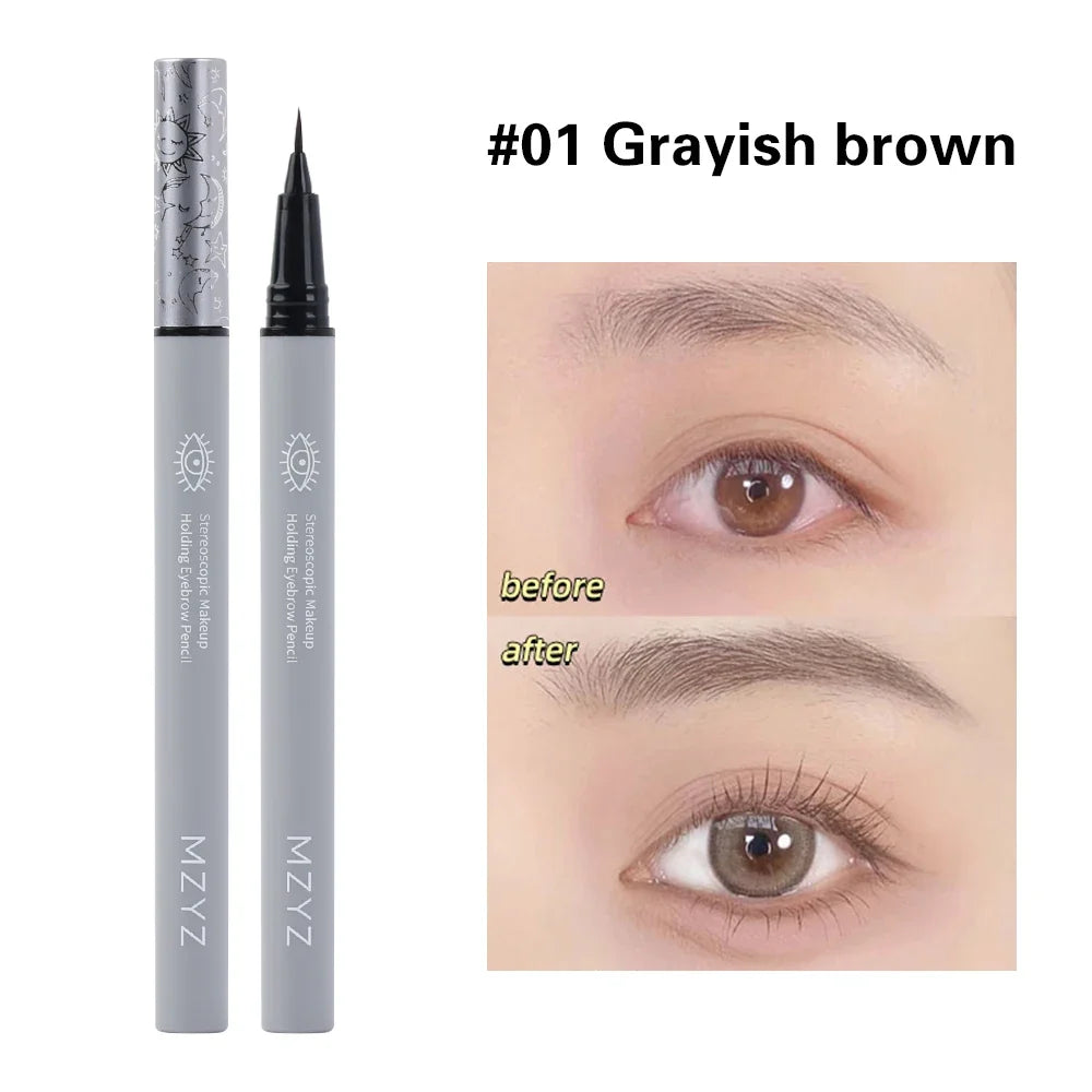 1PCS Waterproof Liquid Eyebrow Easy To Color Long Lasting Sweat-proof Eyebrow Pen 0.01MM Ultra Thin Head Eye Makeup Cosmetics