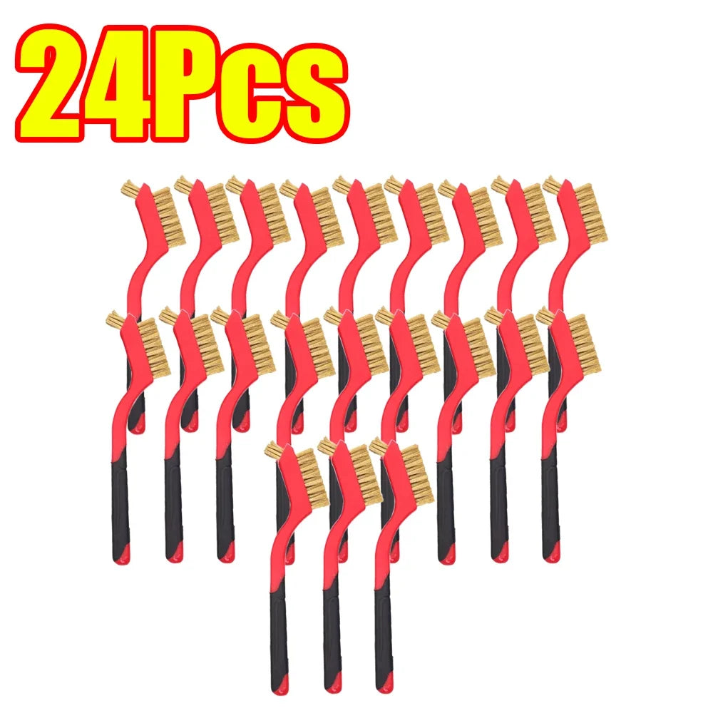 3-45Pcs Brass Cleaning Brush Metal Brass/Stainless Steel/Nylon for Gas Hoods Grease and Stain Removal Cooktop Cleaning Tool
