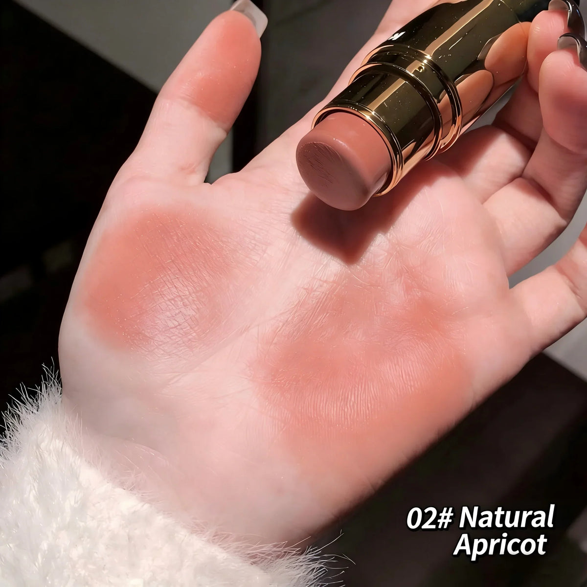 Kakashow Double-Ended Blush Stick Low-Saturation Creamy Blusher Face Rouge for Delicate Natural Finish