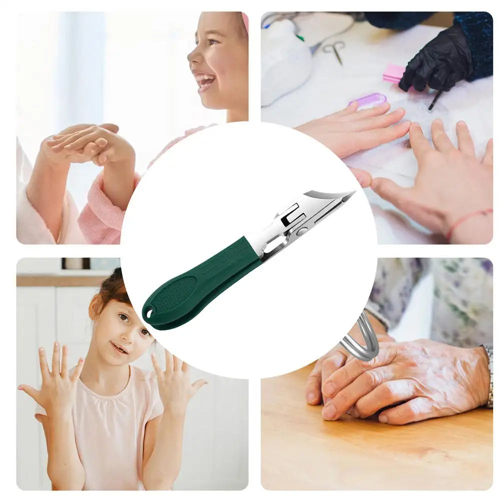 Curved Nail Clipper Stainless Steel Fingernail & Toenail Clipper Cutters Anti-Splash Cuticle Remover Fingernail Clipper Cutters
