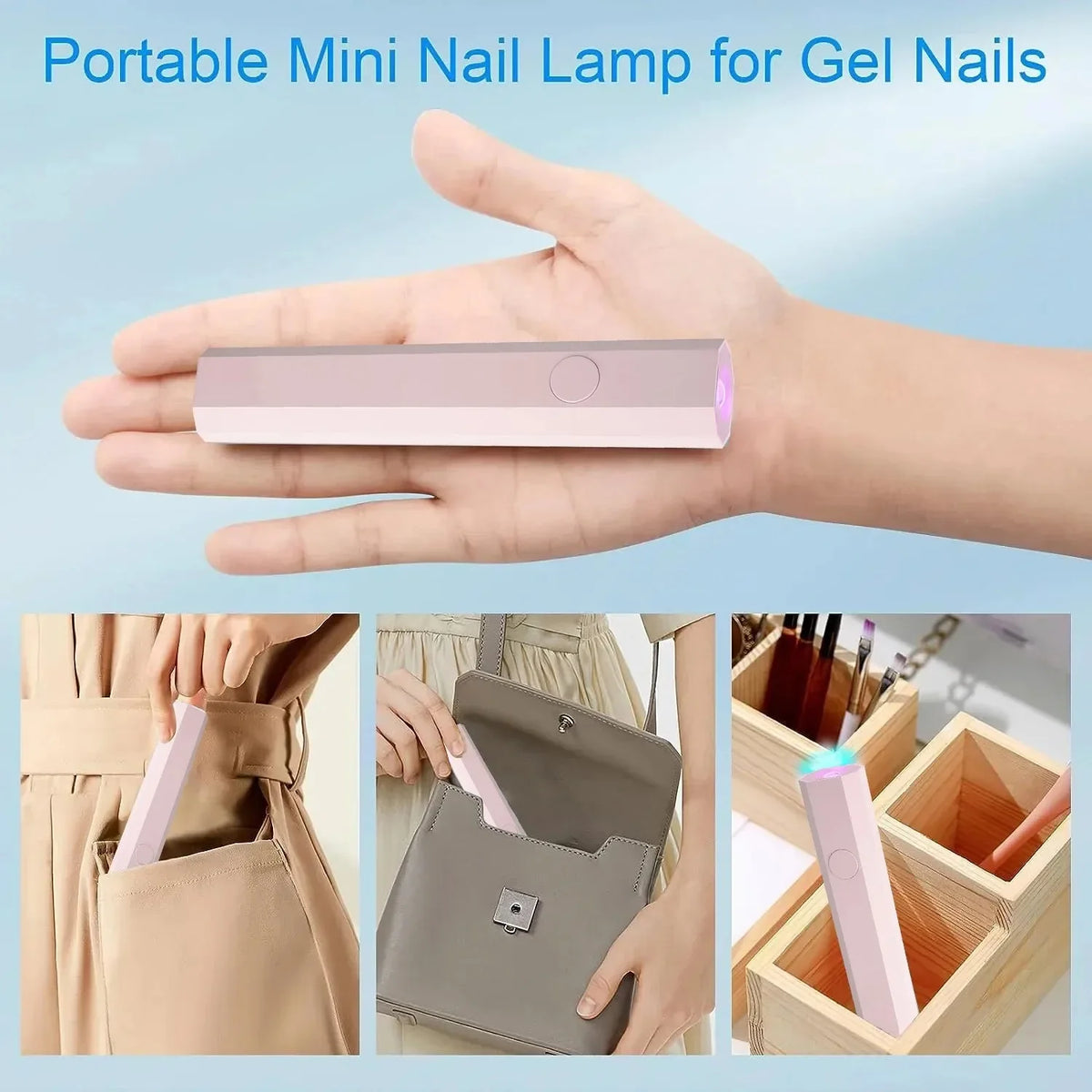 Handheld Monogram Lamp UV LED Nail Light For Curing All Gel Polish USB Rechargeable Quick Dry Manicure Machine Nail Art