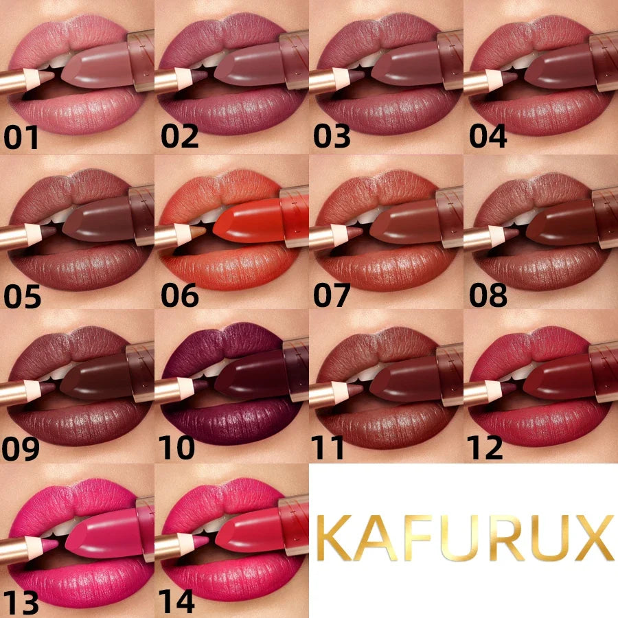 14-Color Matte Lipstick, Non-Fading, Long-Lasting Velvet Finish, Smooth Matte Lip Makeup Lip Tint Cosmetic for Women Gift Lipglo