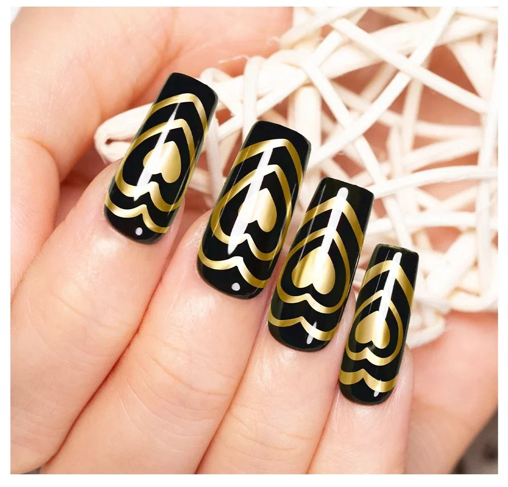 5ml Golden Silvery Metallic Painting Liner Gel Polish Chrome Mirror Effect Semi-Permanent Varnish For Stunning French Nail Art