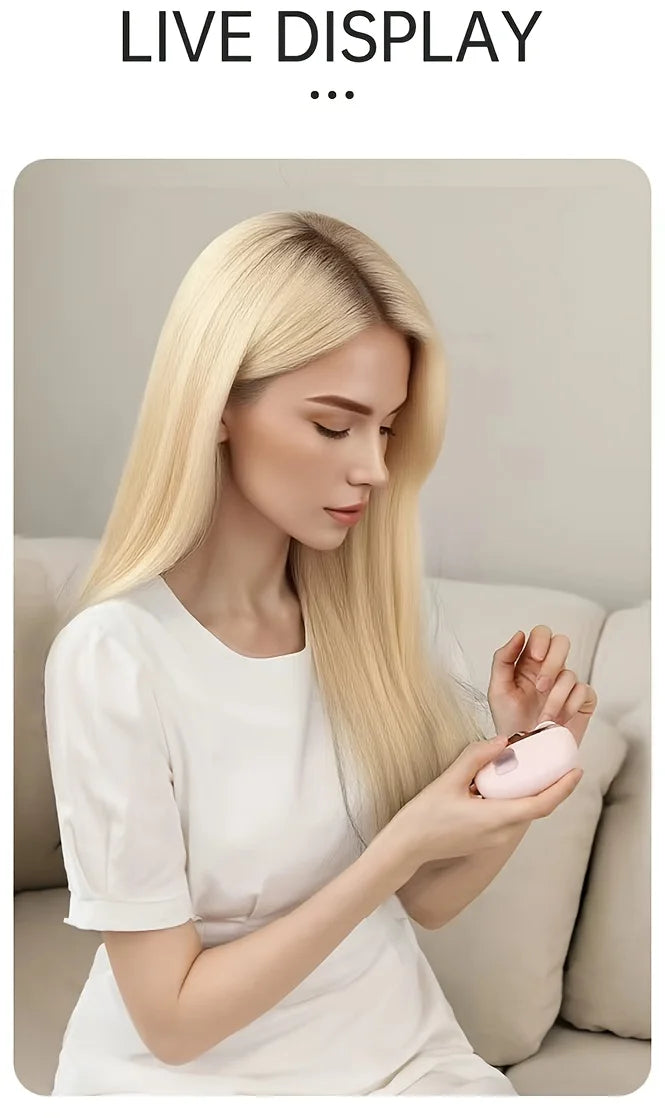 2-in-1 Electric Nail Clipper & Polisher with LED Light, USB Charging, Safe Grinding for All Ages, Valentine's Gift