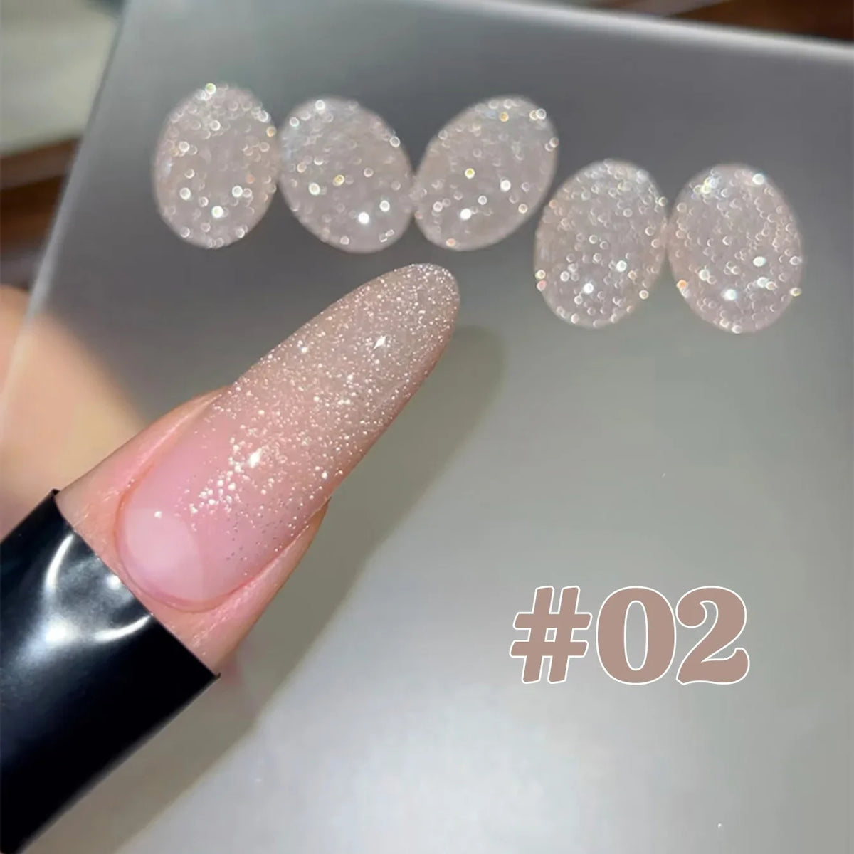 1-12pcs WS Summer Autumn Nails Flashing Reflective Disco Pink Blue White Broken Diamond Gel Nail Polish Nail Art Nail Supplies