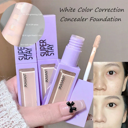 Color Correction Liquid Concealer White Foundation Makeup Base Face Brighten Cover Up Dark Circles Waterproof Concealer Stick