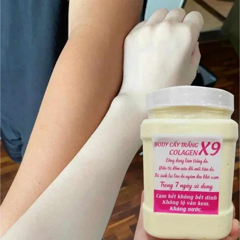 Hộp  Kem Body Cấy Trắng Collagen X9 Trắng Bật Tone , Ko Lộ Vân, Ko Bết Rít Body care Brightening Moisturizer