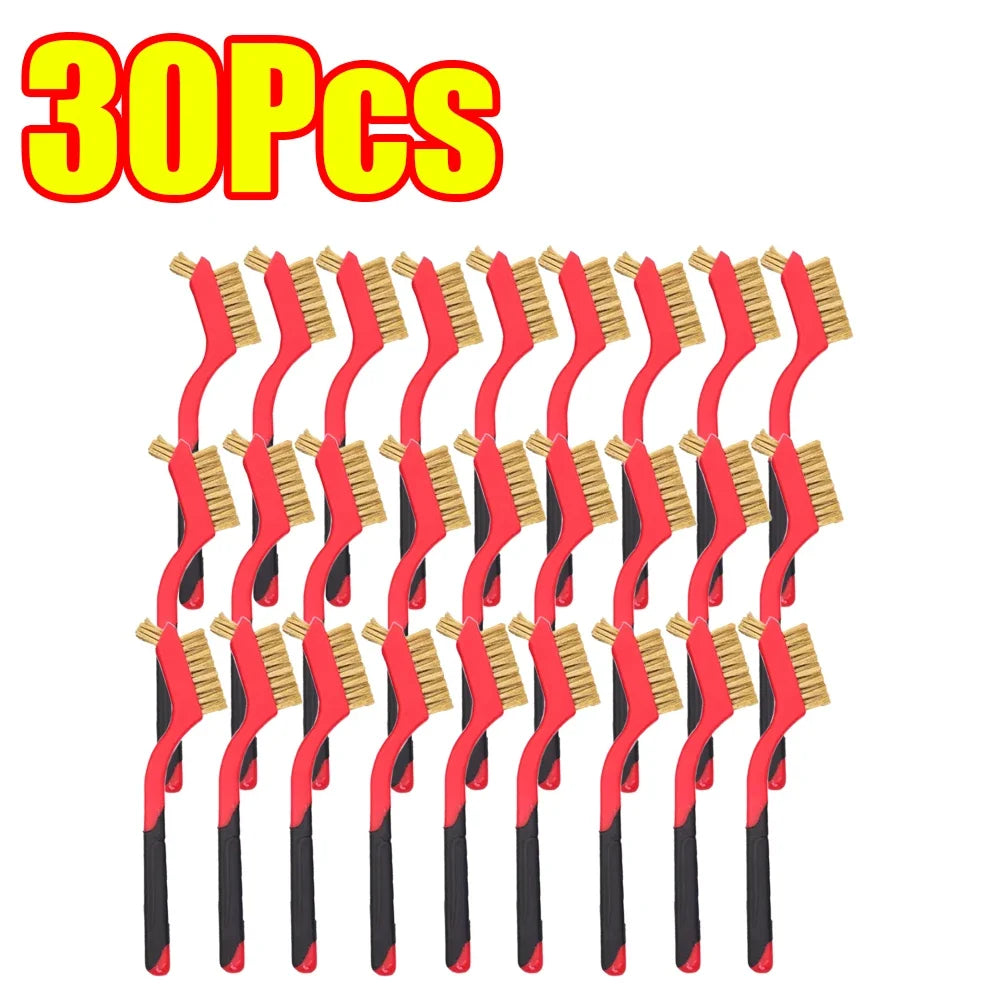 3-45Pcs Brass Cleaning Brush Metal Brass/Stainless Steel/Nylon for Gas Hoods Grease and Stain Removal Cooktop Cleaning Tool