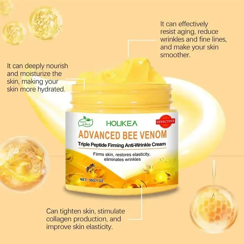 Bee Venom Anti-Aging Cream Rejuvenate face Skin Deep Moisturizing Fade Lines Fast Absorption Repair Instant Wrinkle Skincare