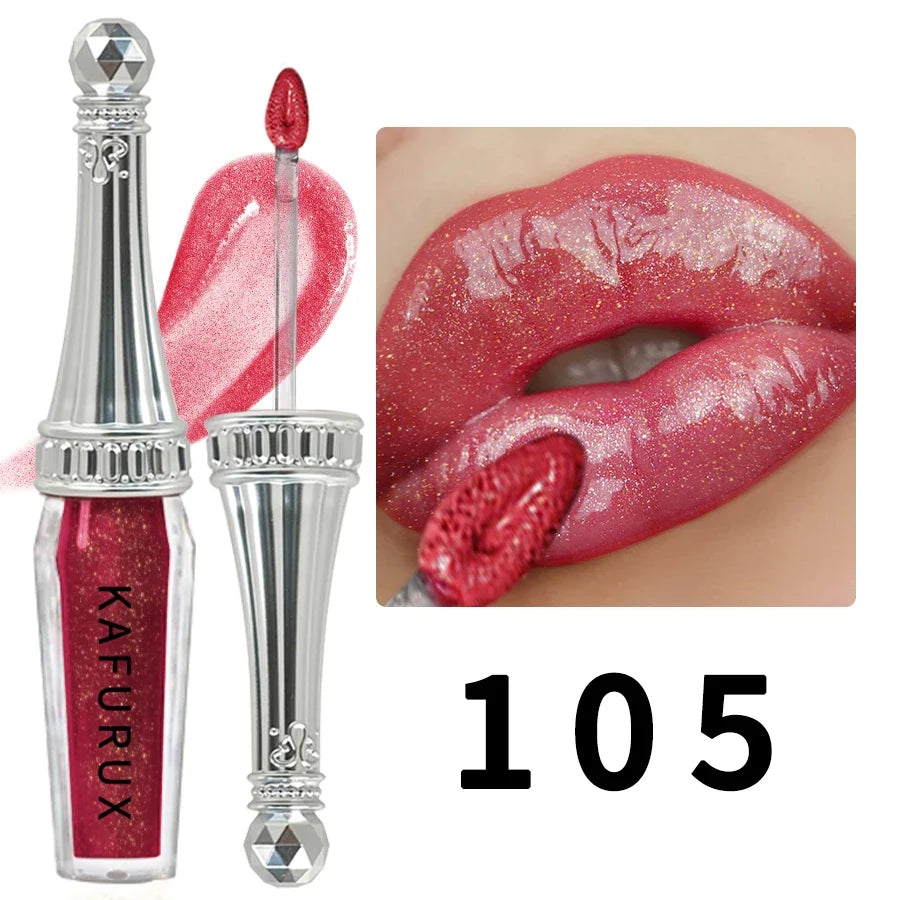 6 Colors Glitter Liquid Lipsticks Shimmer Shiny Lipgloss Pearlescent Lip Tint Mositurizing Long Lasting Lip Glaze Makeup For Wom