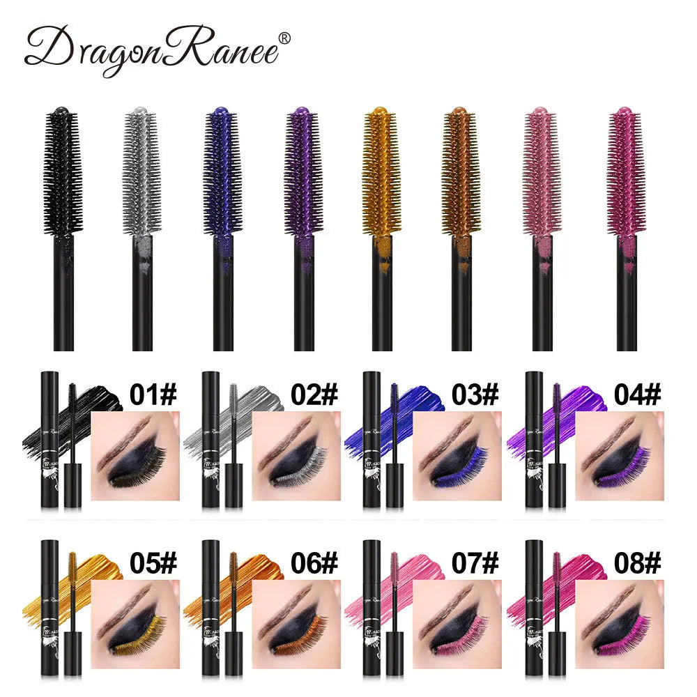 Colorful Volume Mascara Lasting Styling Waterproof Quick Dry Blue Purple Curling Lengthen Long Eyelash Silk Extension Cream
