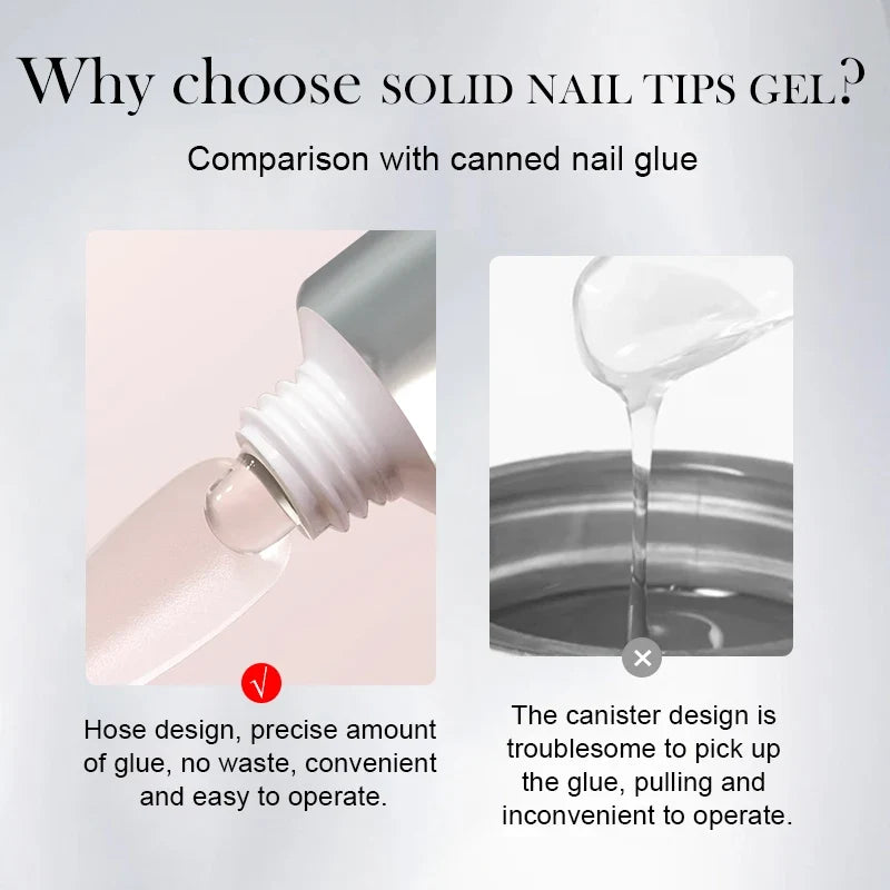 BORN PRETTY 30ml Nail Tips Glue Gel Strong Adhesive Nail Glue For False Nail Tips And Press On Nails DIY Rhinestone And Gem