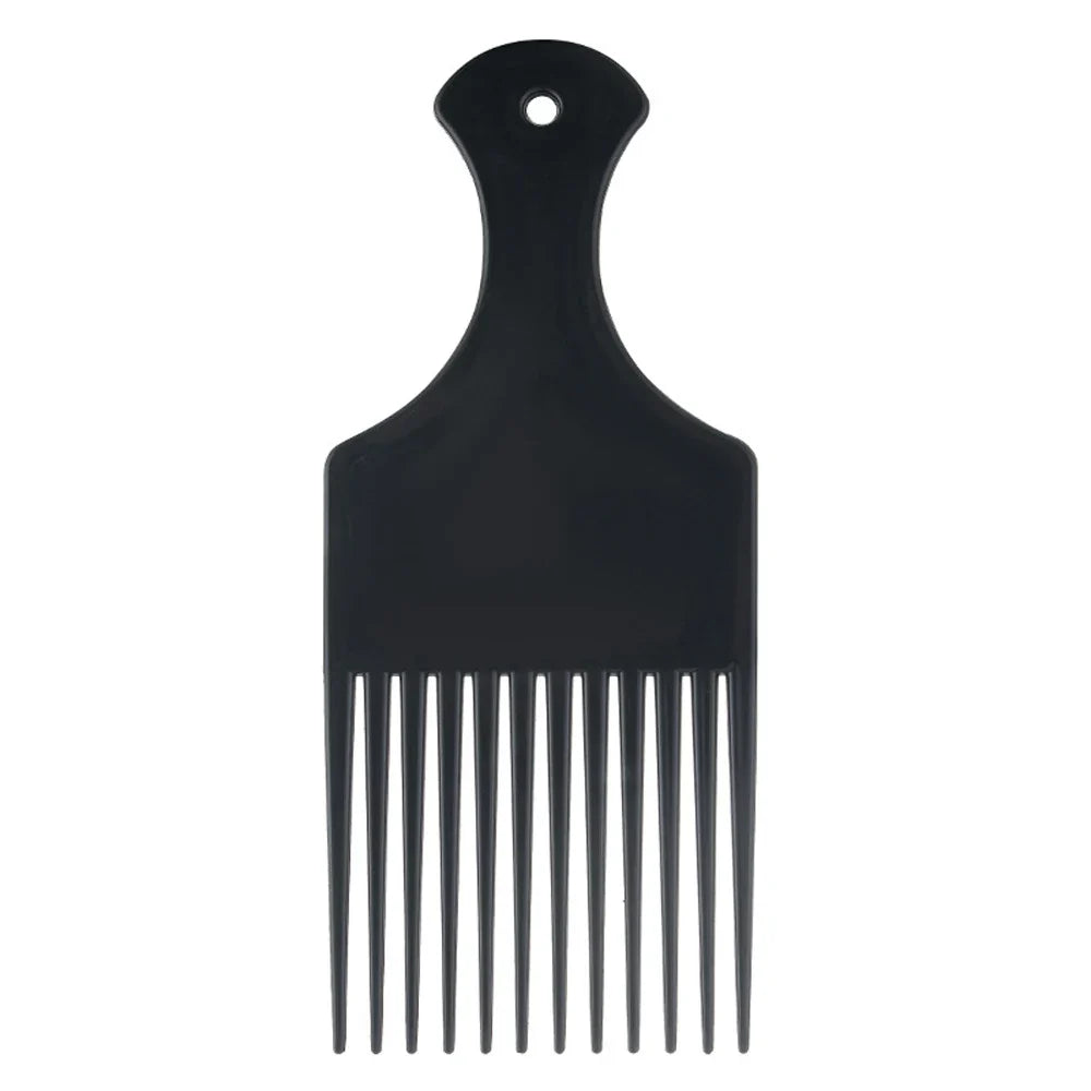 Afro Pick Comb Wide Tooth Detangling Comb For African Curly Kinky Thick Hair Volume Lift Styling Fork Comb Hairdressing Tool