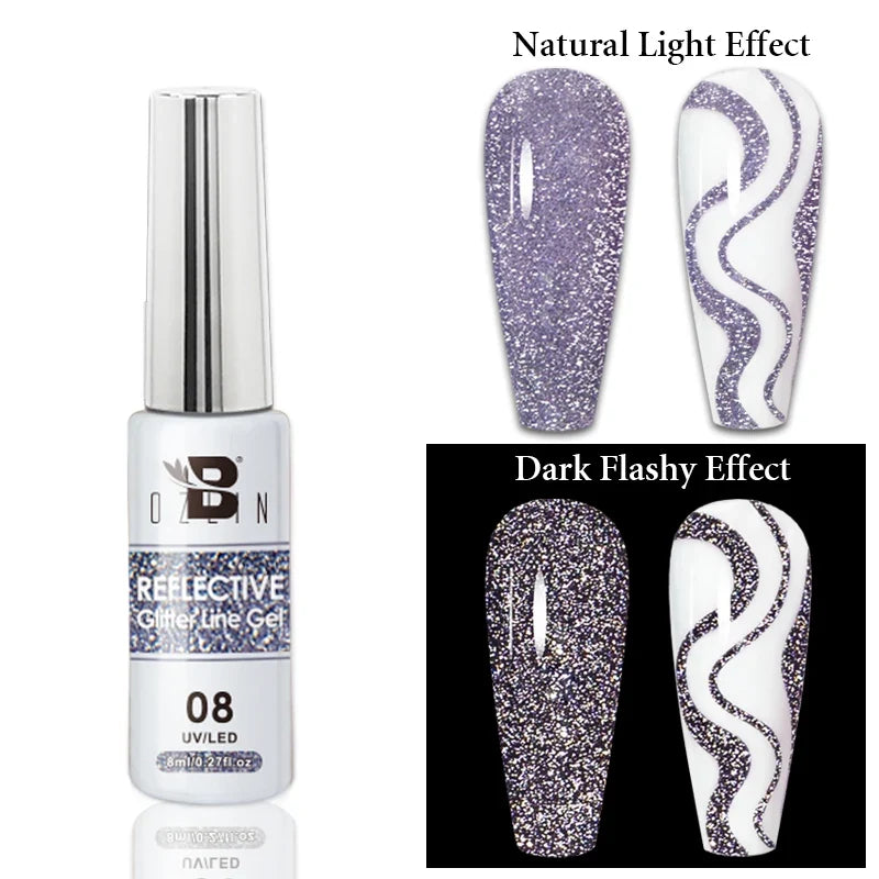 AWStorG 5ML Super Silver Metallic Gel Nail Polish Metal Effect Painting Gel Chromes Varnis Semi Permanent for Nail DIY