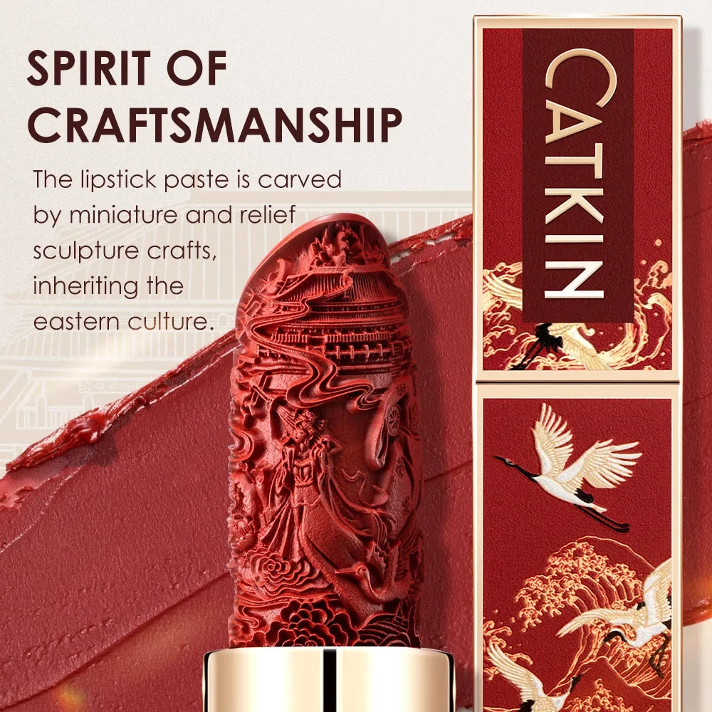 CATKIN Matte Lipstick 2PCS Set Long Lasting for 24H，Lightweight Soft and Ultra Hydrating Lipsticks Infused with Vitamin E