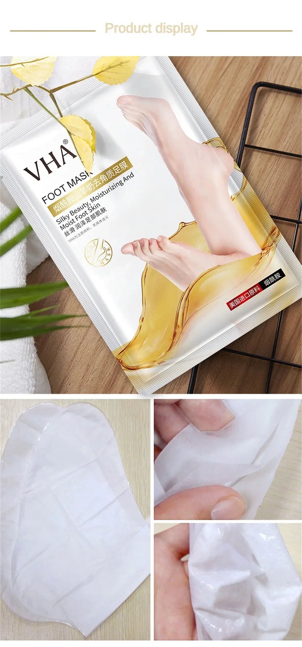 1/3/5 Pairs Goat Milk Exfoliating Foot Mask Feet Pedicure Remove Dead Skin Moisturizing Foot Exfoliator Feet Masks Skin Care