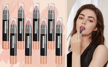 8-color matte moisturizing lipstick crayons are durable, waterproof, smooth, sun-proof, and full of effect, professional makeup.