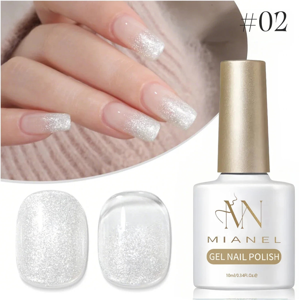 10ML 1pcs Moonlight White Strobe Glitter Gel Nail Polish Nail Supplies Hot Selling White Nails Super Flash Diamond Nail Polish