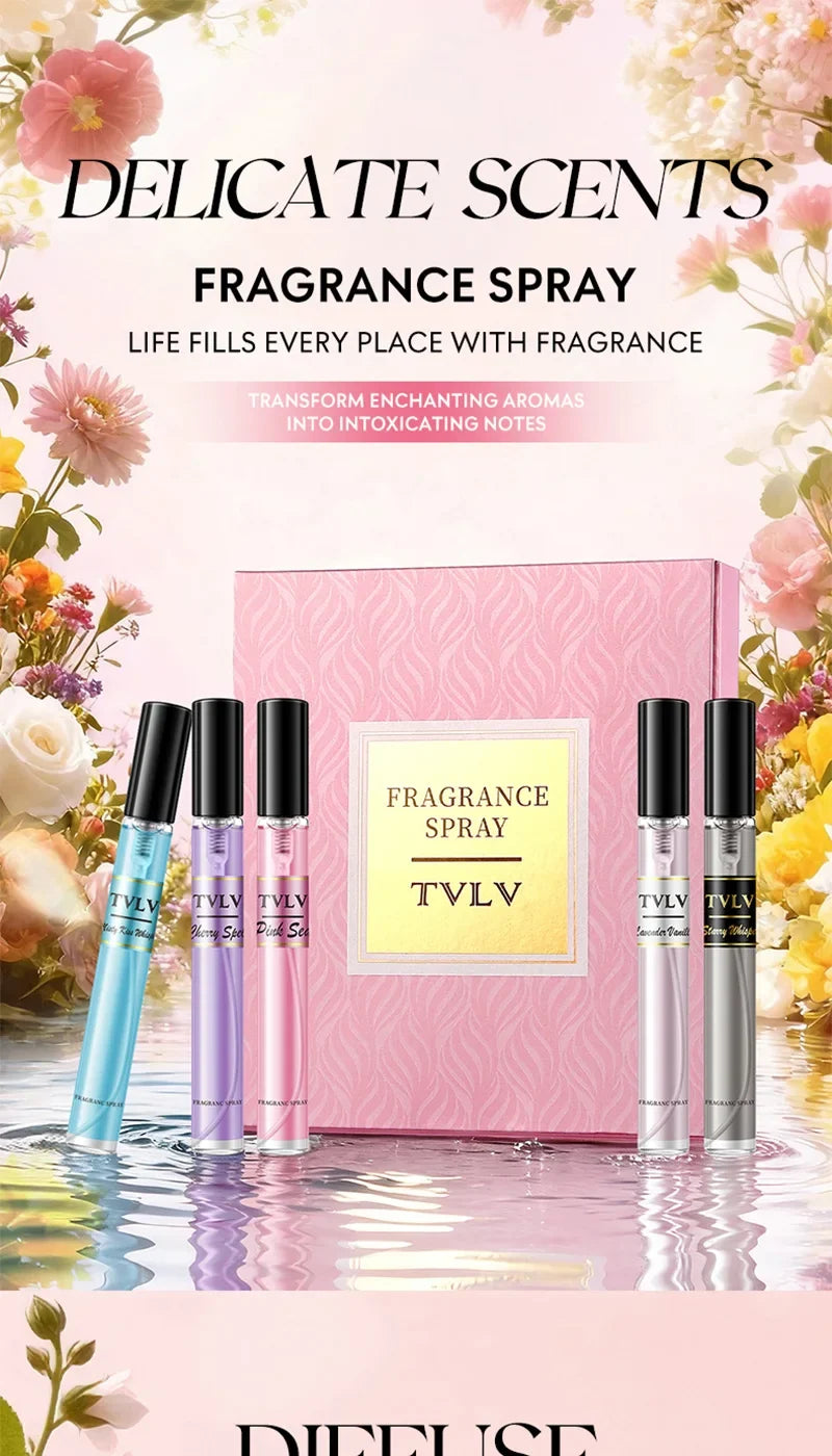 Fragrance spray set, long-lasting fragrance, 4-piece pack, hair fragrance spray, floral fragrance spray