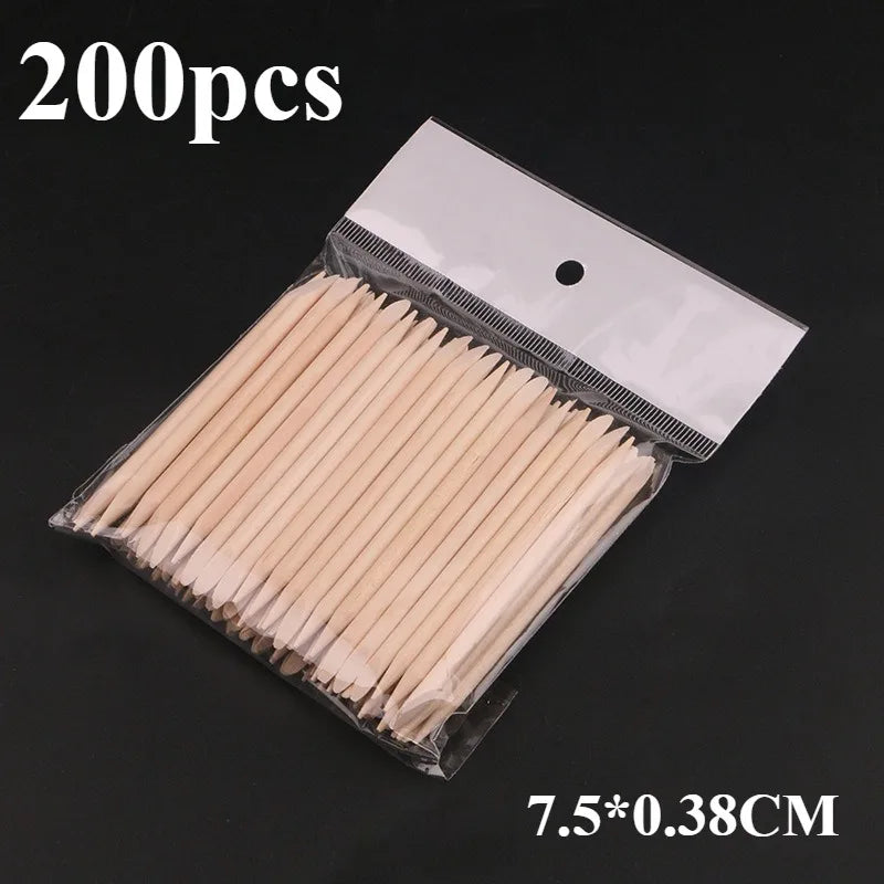 50/100/200/300pc/Set for Nail Different Sizes Orange Wood Sticks Cuticle Pusher Cuticle Remove Tool Manicure Pedicure Care Nails