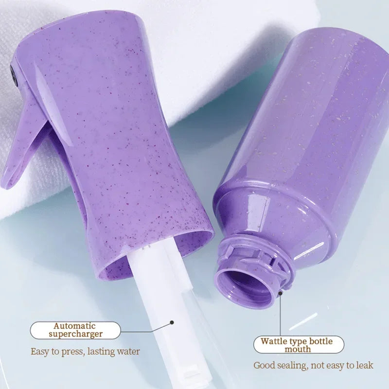 200ML Wheat Straw Continuous Spray Bottles Hairdressing Pressure Sprinkling Bottle Barber Salon Hairdressing Styling Tools