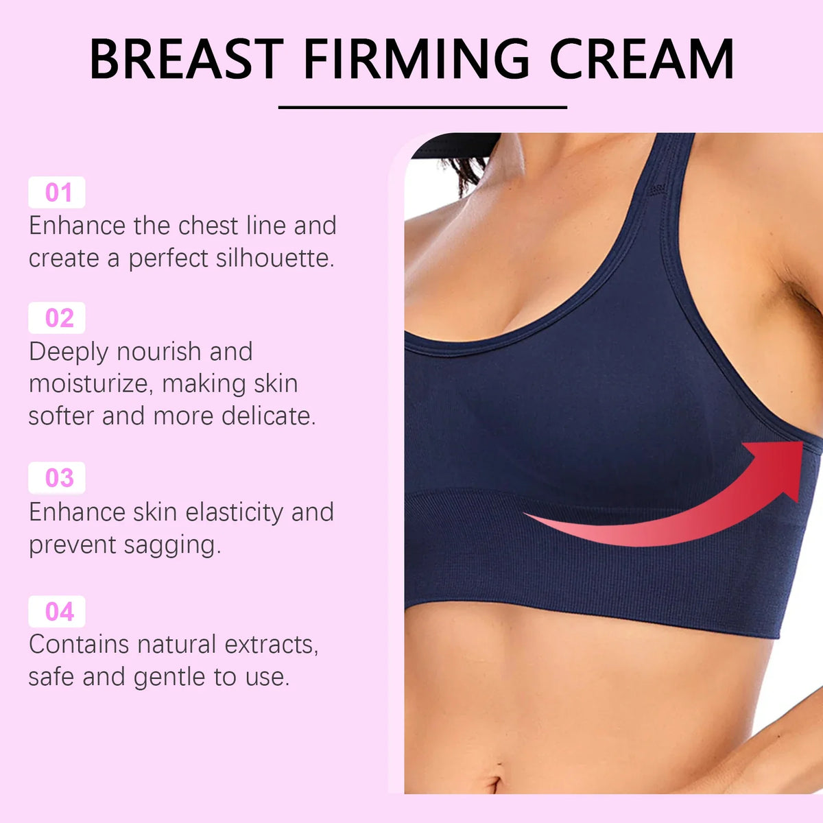 Breast Firming Cream Lifting Tightening Moisturizing Anti-Sagging Improves Elasticity Fast Absorbing For Women's Bust Care 50g