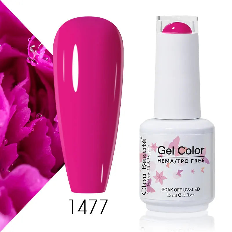 Clou Beaute Coffee Colors Nail Gel Polish HEMA/TPO FREE Soak off UV/LED 15ml Vernis Semi Permanent Nail Varnish 15ml Base Top