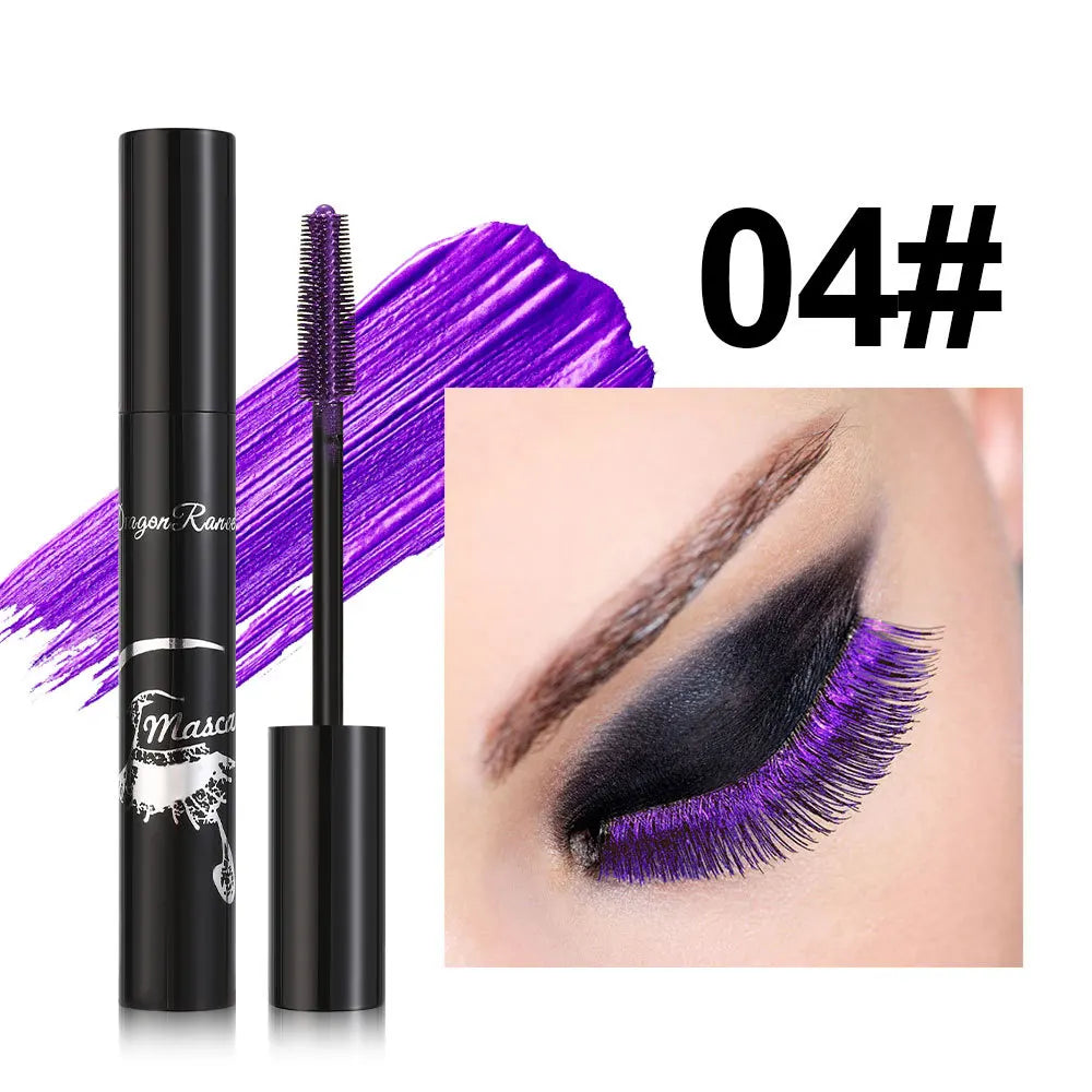 Colorful Volume Mascara Lasting Styling Waterproof Quick Dry Blue Purple Curling Lengthen Long Eyelash Silk Extension Cream