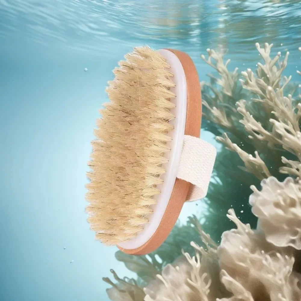 Dry Body Brushes, Exfoliating Body Scrubbers, Natural Bristles for Dry Skin, Improve Circulation, Stop Ingrown Hairs