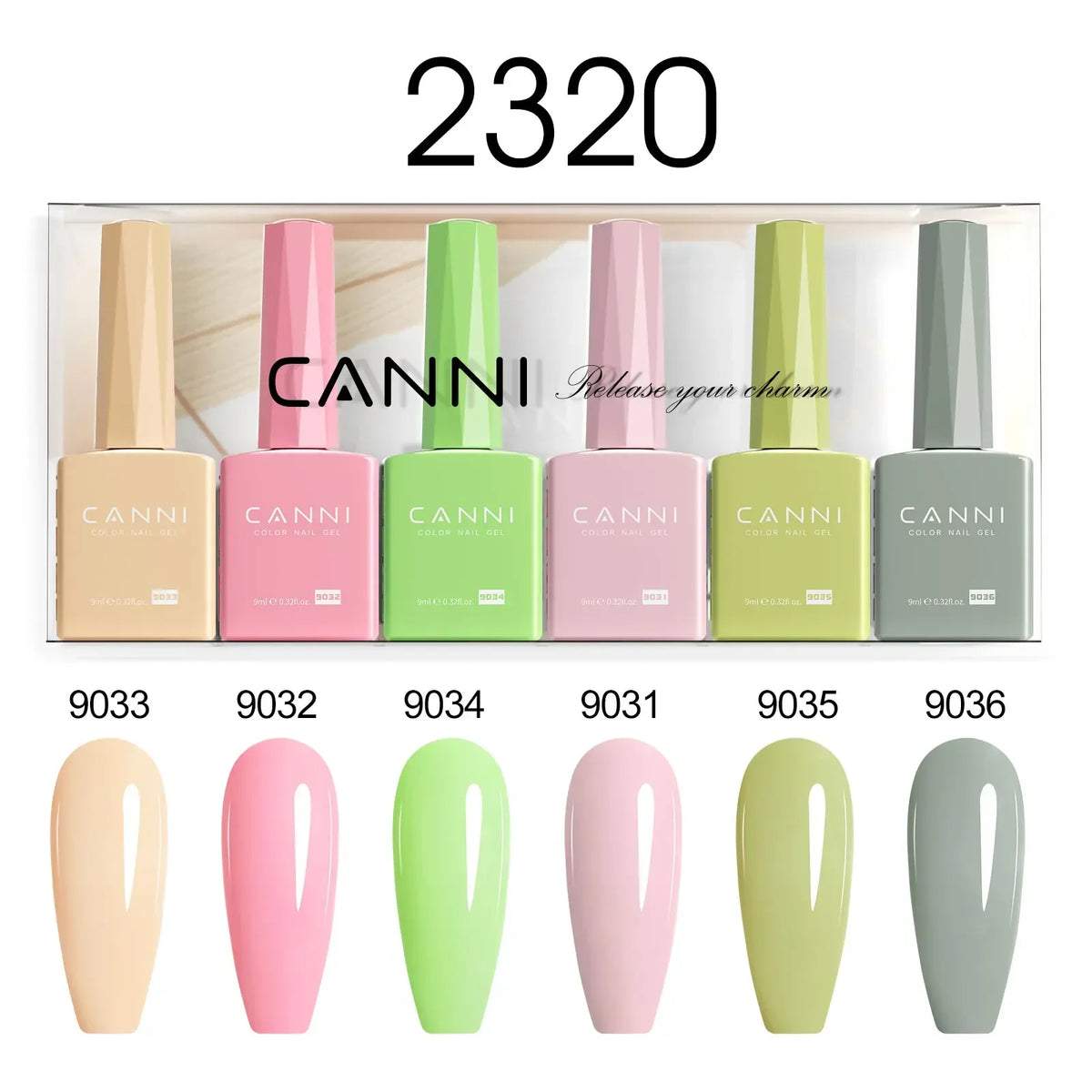 9ml*6pcs CANNI Nail Gel Polish Set TPO FREE Jelly Nude Pink Rubber Base Reinforce UV Construction Gel Soak off UV LED Gel Kit
