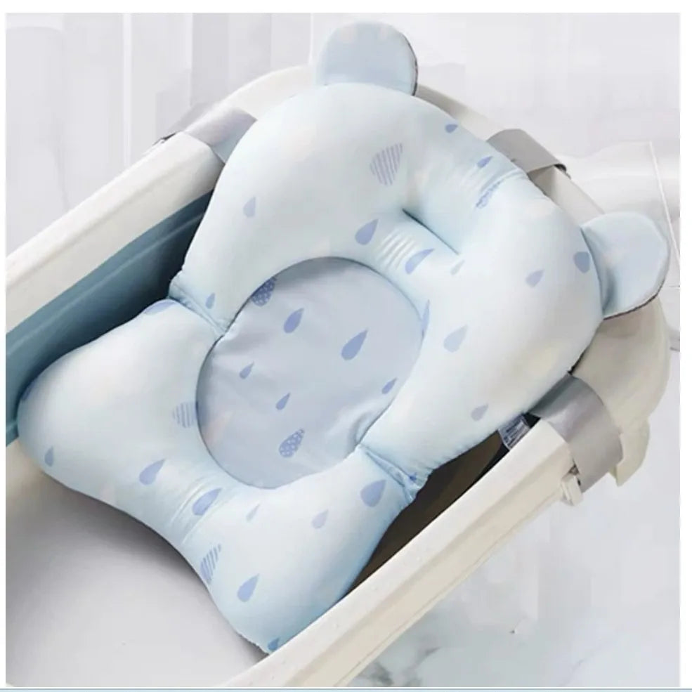 Baby Bath Support Pad Foldable Floating Seat Adjustable Newborn Bathing Cushion Infant Safety Net Hammock