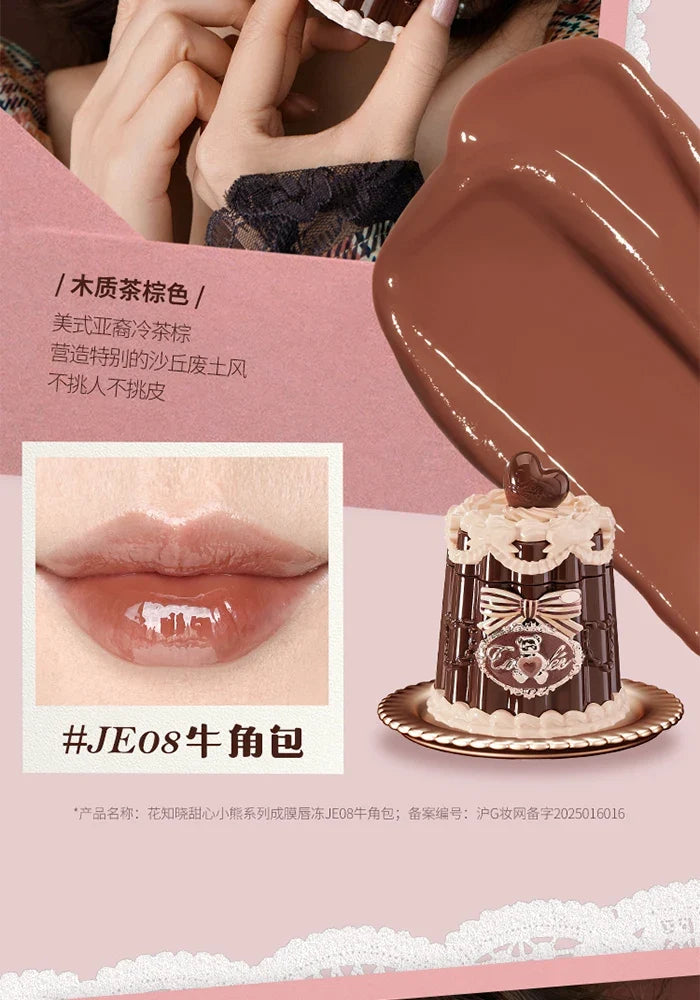 Flowerknows THE SWEETIE BEAR COLLECTION Coating Lip Jelly SOFT Lip gloss,Hydrating Gloss,Moisturizing Tint,Shine & Glow Finish