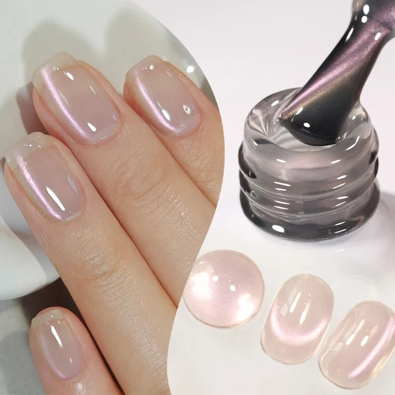 BORN PRETTY Gold Pink Cat Magnetic Gel Polish 10ml Water Light Spaking Glitter  Soak Off UV Semi Permanent Varnish Manicure
