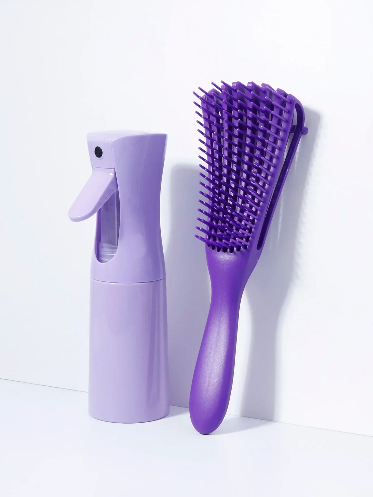 2pcs/set Profesional Hairbrush with Spray Bottle Scalp Massage Hair Care Soft Comb Mist Spray Bottle Salon Hair Styling Tools