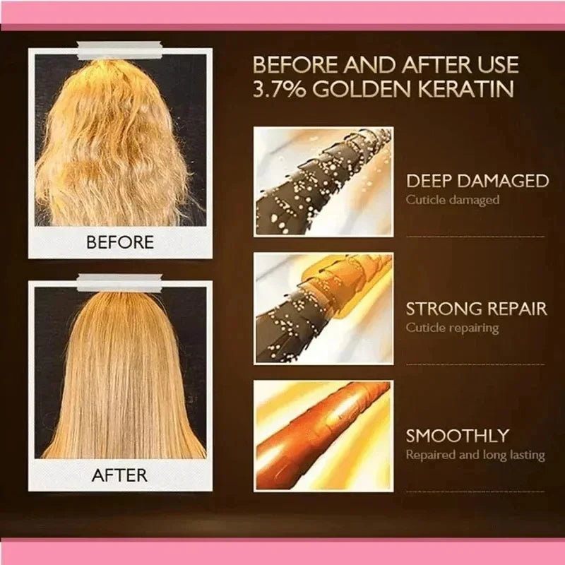 5 Seconds Magical Keratin Hair Mask Repair Damage Frizzy Soft Smooth Shiny Hair Deep Moisturizing Treatment Hair Root Scalp Care