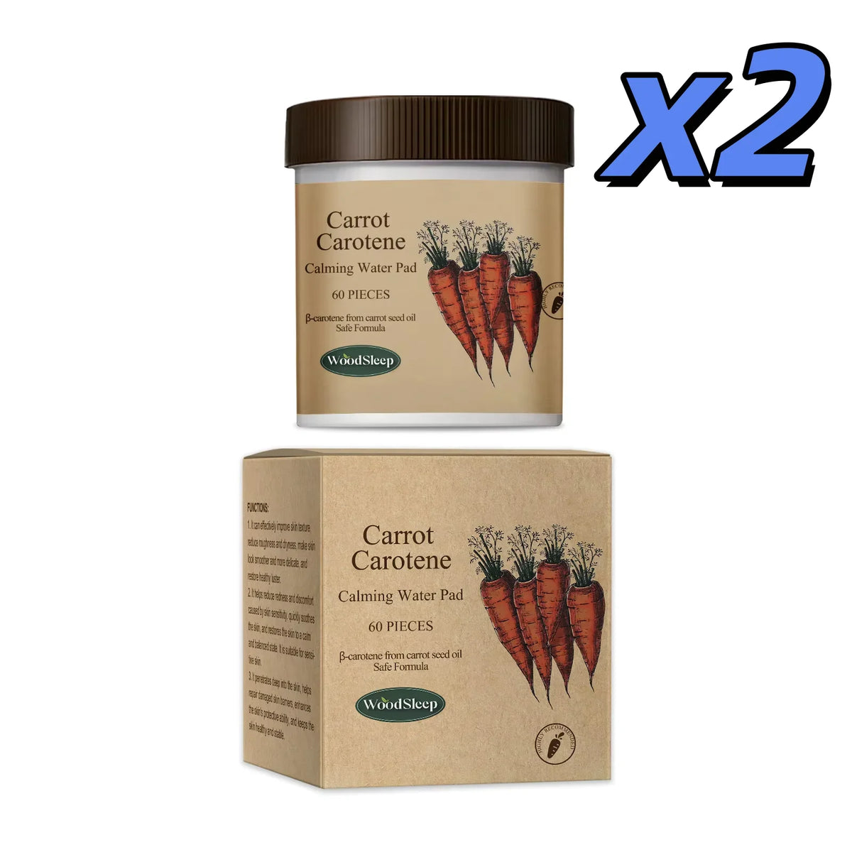 Carotenoid Calming Pads Repairing Damage Hydrating Smoothing Nourishing Firming Brighten Antioxidant Moisturizing Facial Mask