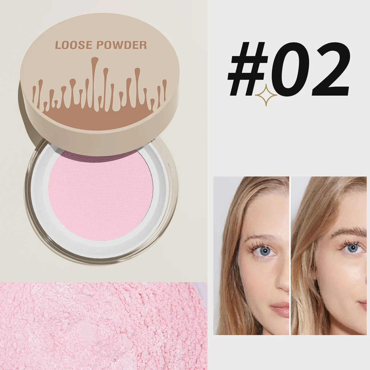 5 Colors Loose Powder Can Reduce Pores and Fine Lines, With a Long-lasting Matte Effect and Natural Facial Makeup Powder