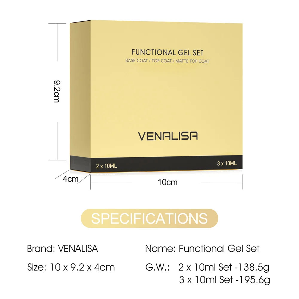 1/2/5pc 10ml VENALISA Nail Gel Polish High Quality Round Brush Soft Consistency Selfleveling  Gorgeous Color Collection Varnish