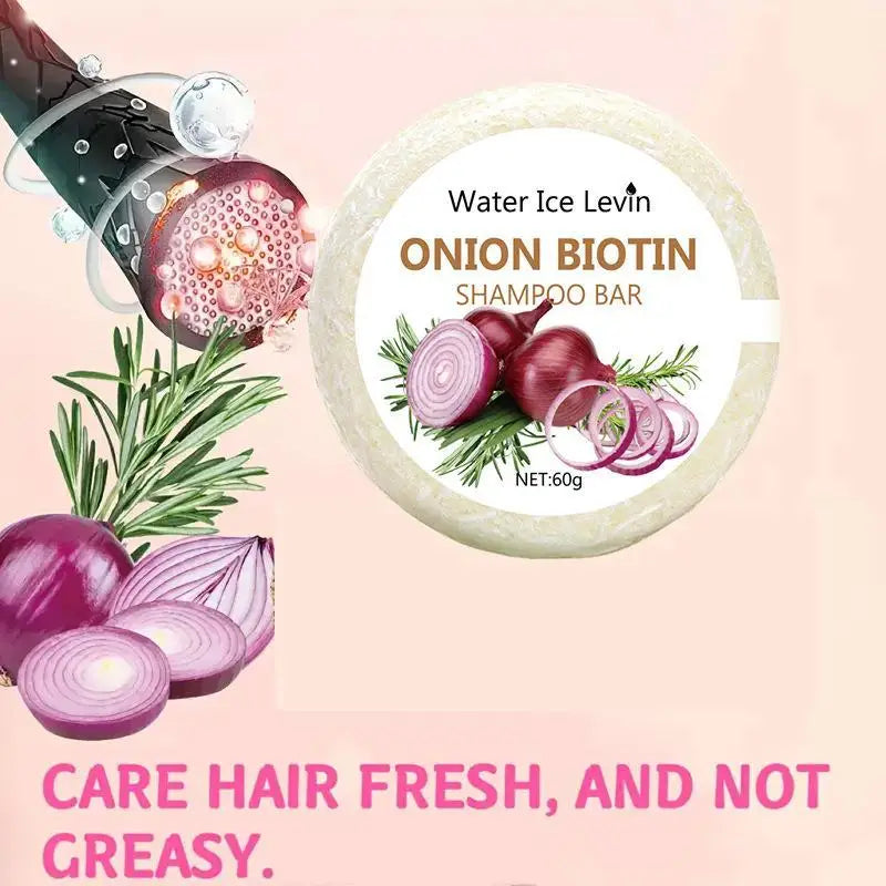 55g/60g Onion Rosemary Shampoo Soap, Handmade Soap Oil Control And Dandruff Removal Soap For Both Men & Women