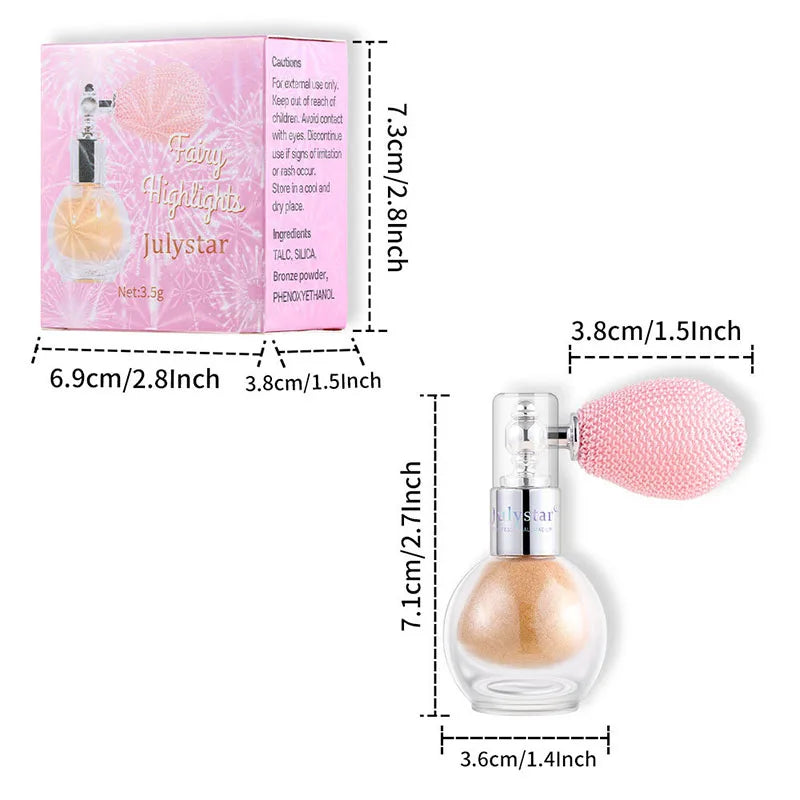 Diamond High Gloss Glitter Spray Highlighter Powder Brighten Polarization Fairy Powder Face Body Illuminator Makeup Cosmetics