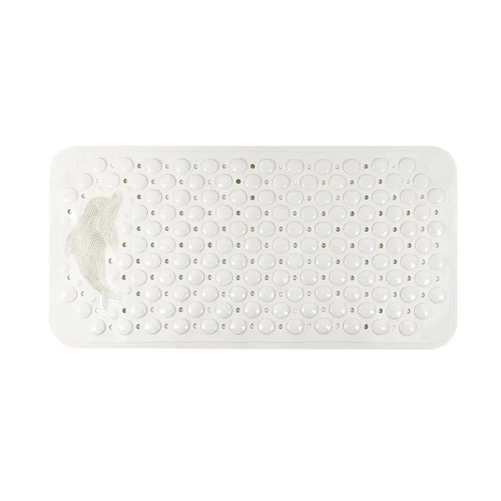 1pc Dolphin Pattern PVC Non-Slip Bath Mat 35*70cm, Massage Safe Foot Rug For Bathroom Bathtub