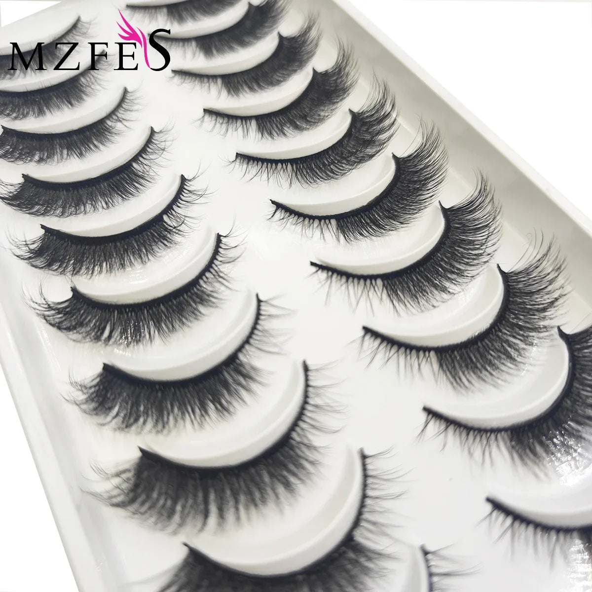 20 Style 10 Pairs Natural 3d Mink Lashes Soft False Eyelashes Cross Messy Dense Eye Lashes Extension Makeup Faux Cils Maquillaje