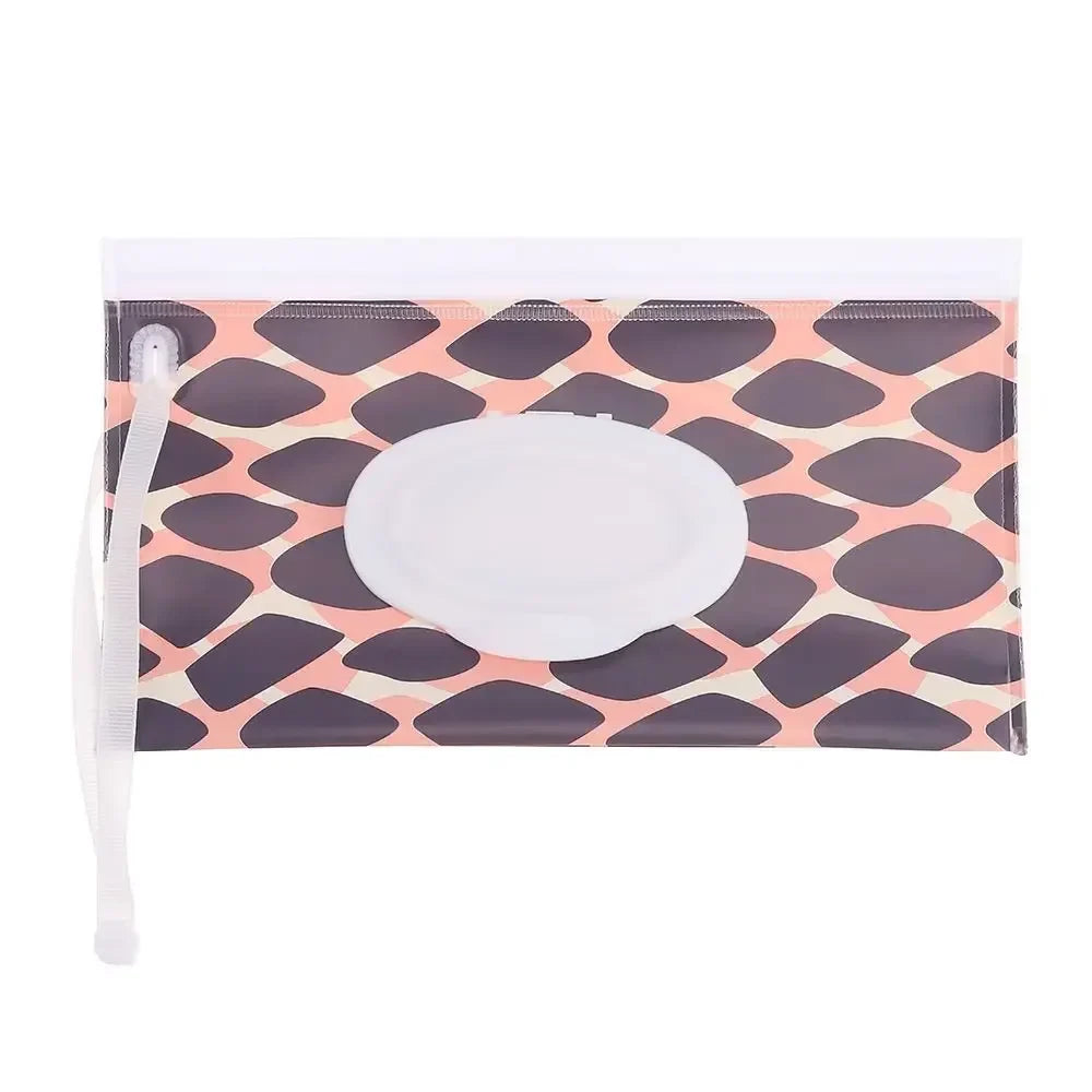 EVA Baby Wet Wipe Pouch Portable Buckle Wipes Holder Case Flip Cover Snap-Strap Reusable Wet Wipe Bag Outdoor Tissue Box