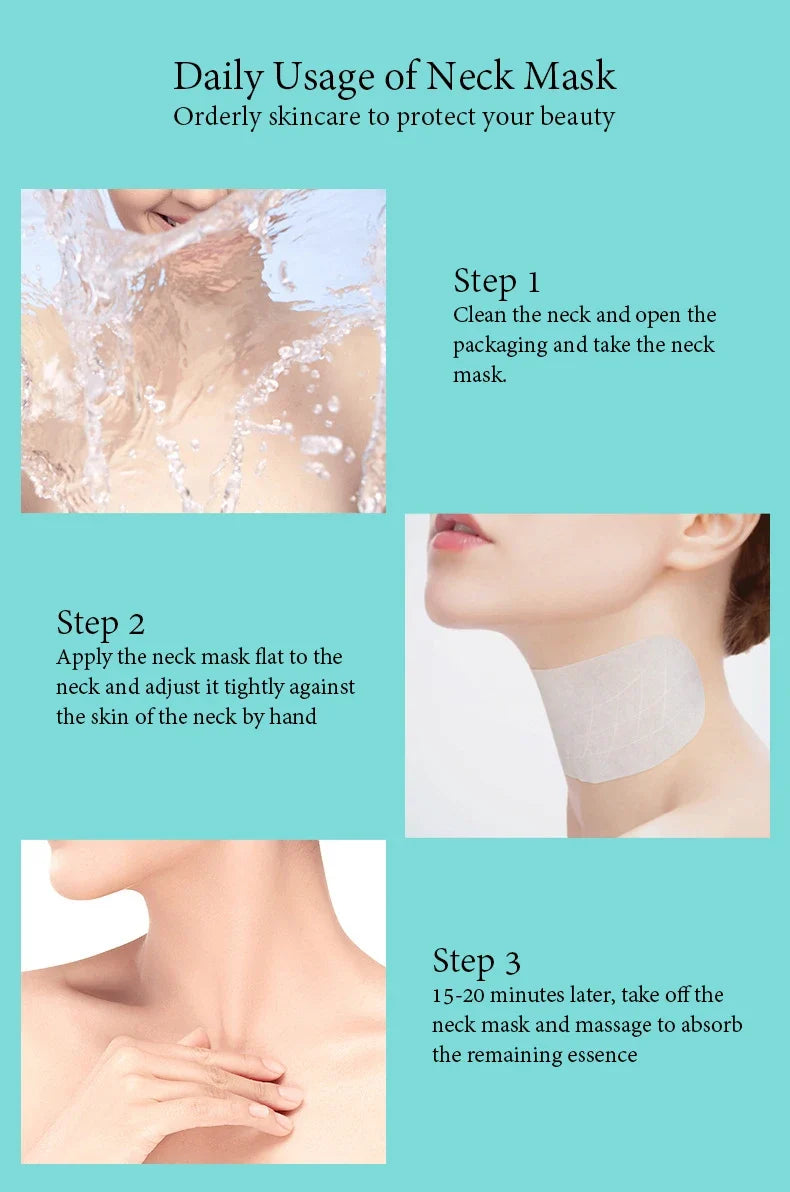 20pcs BIOAQUA Neck Mask Moisturizing Brightening Nourishing Firming skincare Collagen Neck Masks Korean Skin Care Products