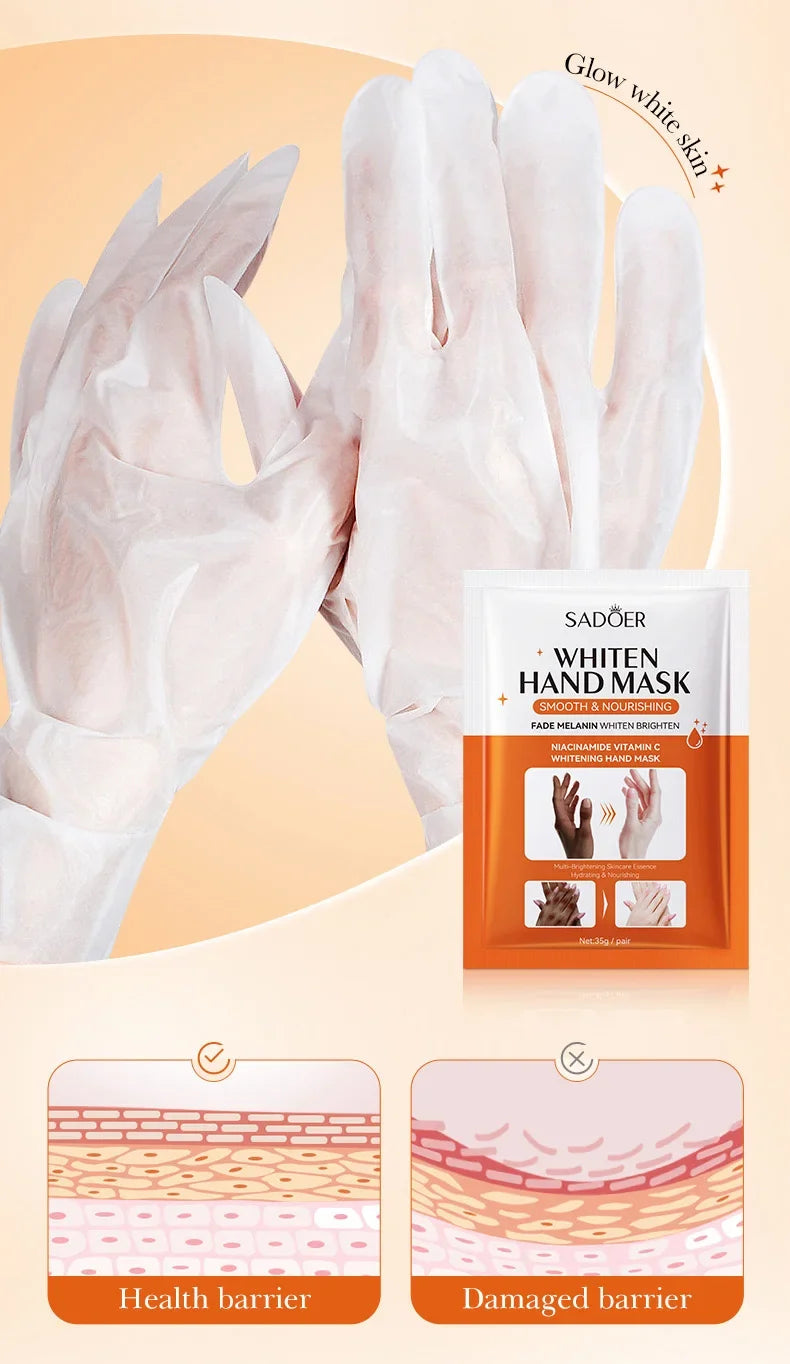 1/2/5 Pairs SADOER Niacinamide Hand Mask Hands peel barb Repair Moisturizing Nourishing Brightening Hand Gloves Hands Skin Care