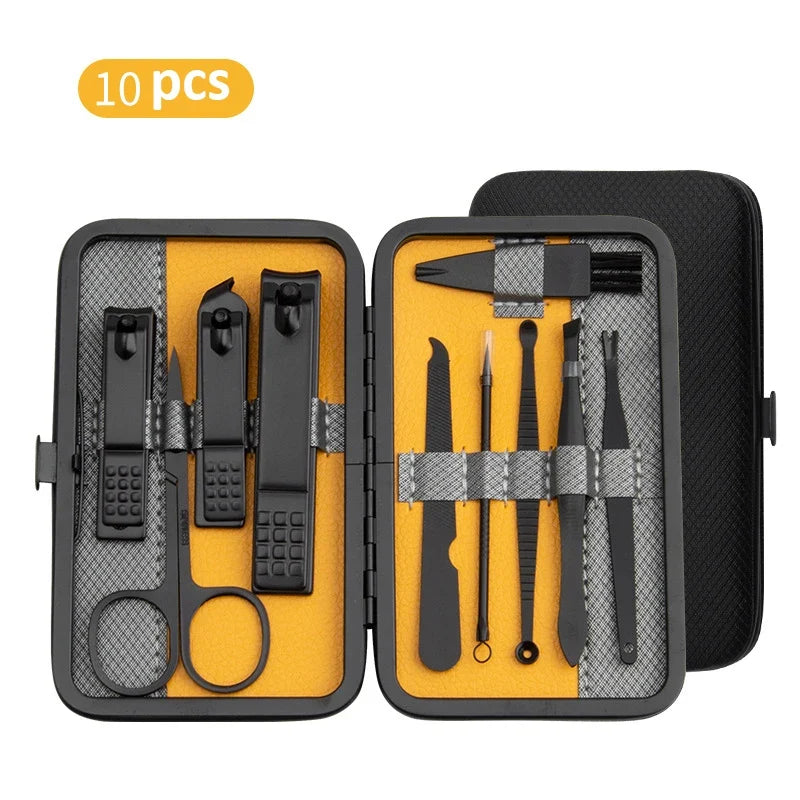 10/15/25Pcs Professional Manicure Set Stainless Steel Nail Clippers Set Idea Packing Manicure Kits Scissors Makeup