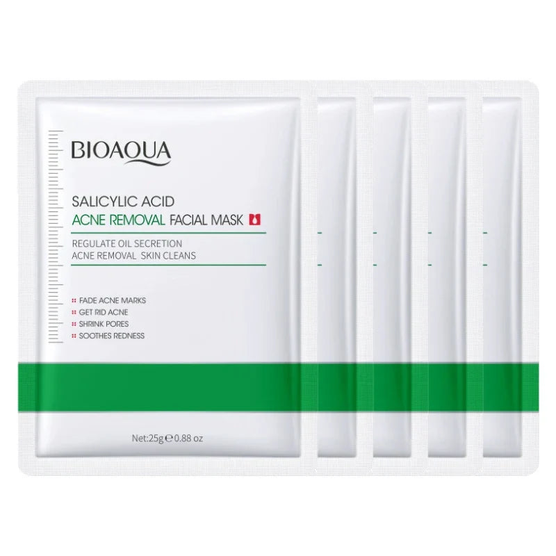 BIOAQUA Salicylic Acid Acne Removal Facial Masks Moisturizing Anti-Aging Nourishing Anti Acne Face Mask Skin Care Products