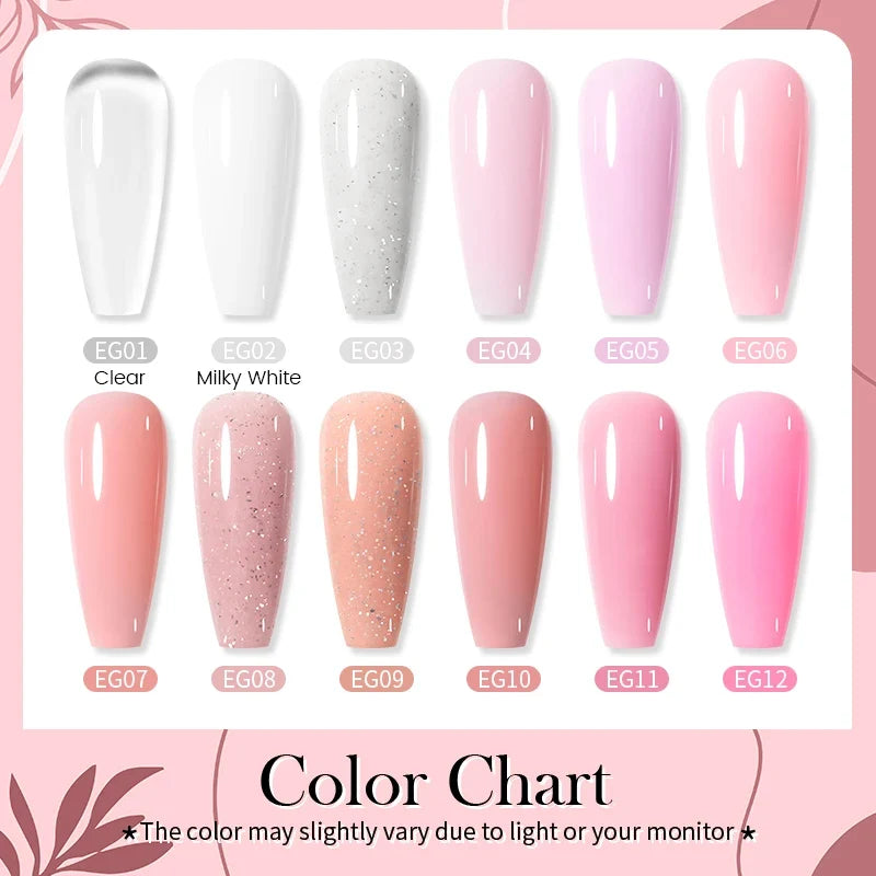 BORN PRETTY 225g Nail Extension Gel Jelly White Pink Clear Gel Nail Polish Quick Extending UV Nail Hard Gels Soak Off Gel Varnis